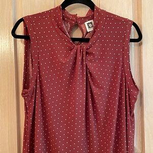 Lovely Anne Klein Sleeveless Blouse Sz XL